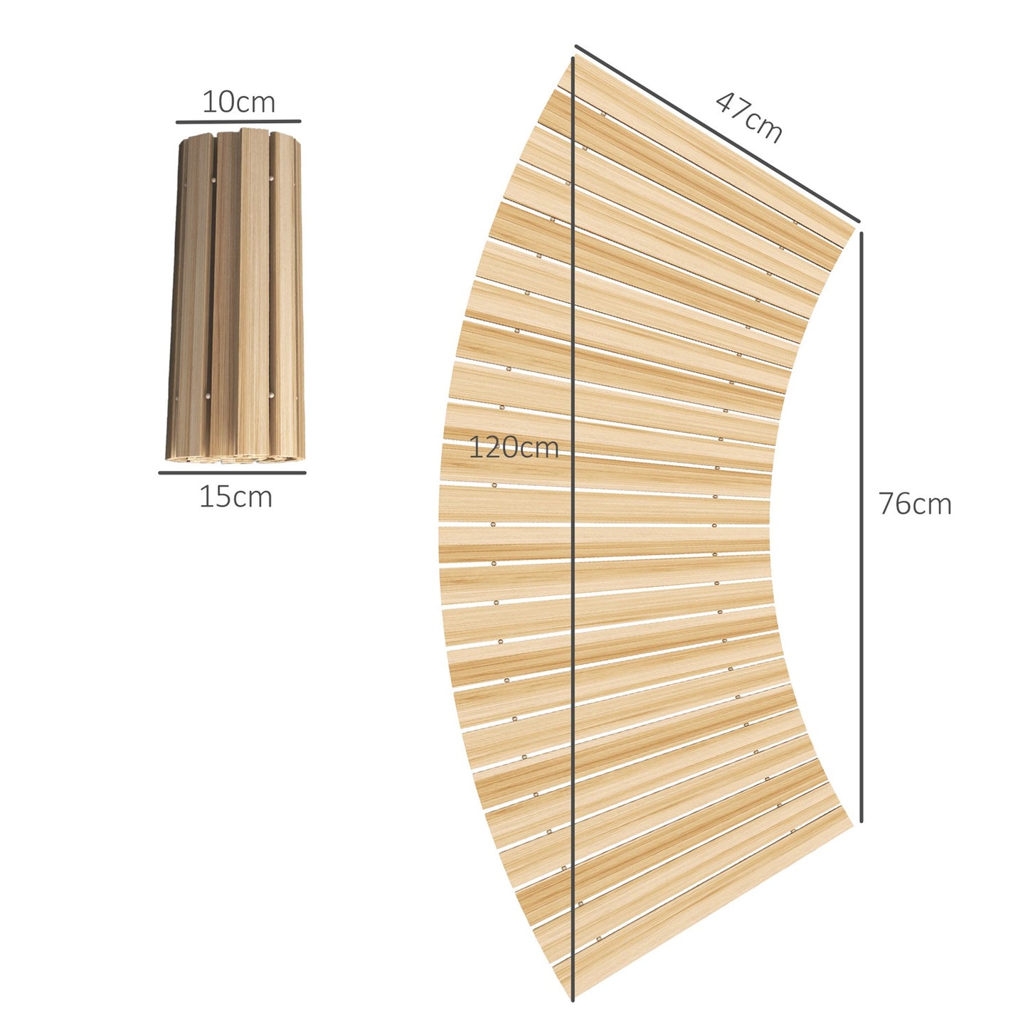 Spruce Wood Garden path, Decorative rolls, 120 cm