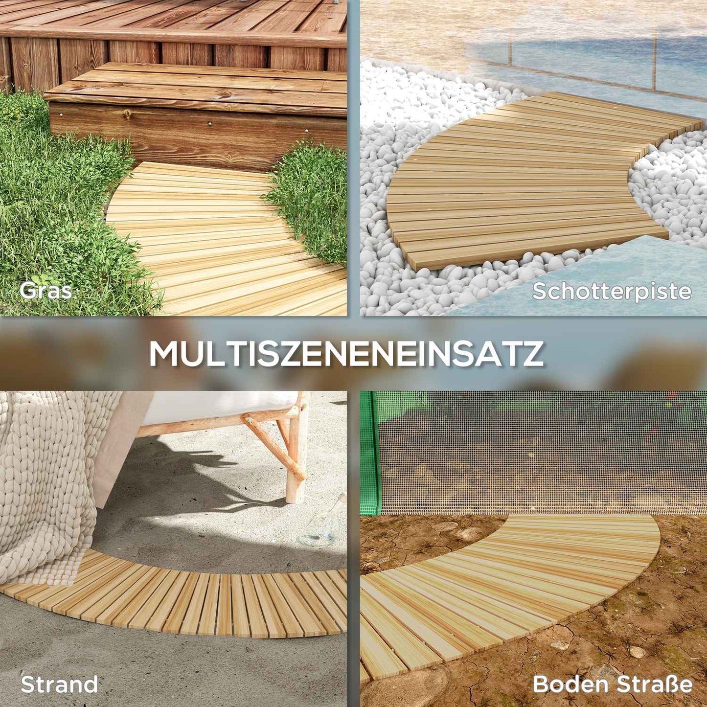 Spruce Wood Garden path, Decorative rolls, 120 cm