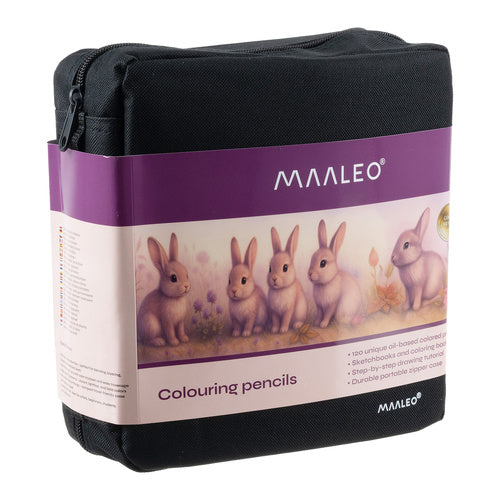 120-Color Crayon Art Set with Sketchbook & Case