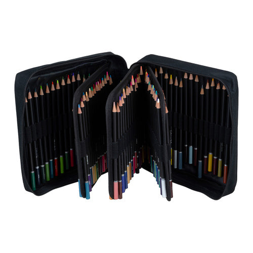120-Color Crayon Art Set with Sketchbook & Case