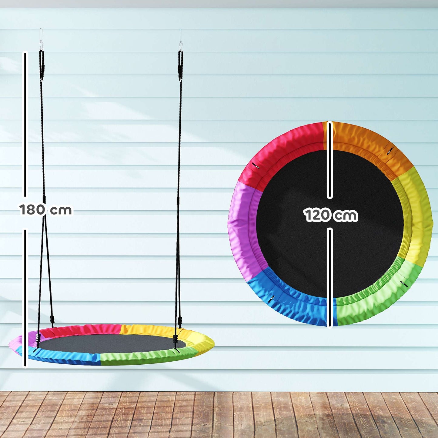 120 cm Nest Swing, 300 kg Capacity, Multicolor