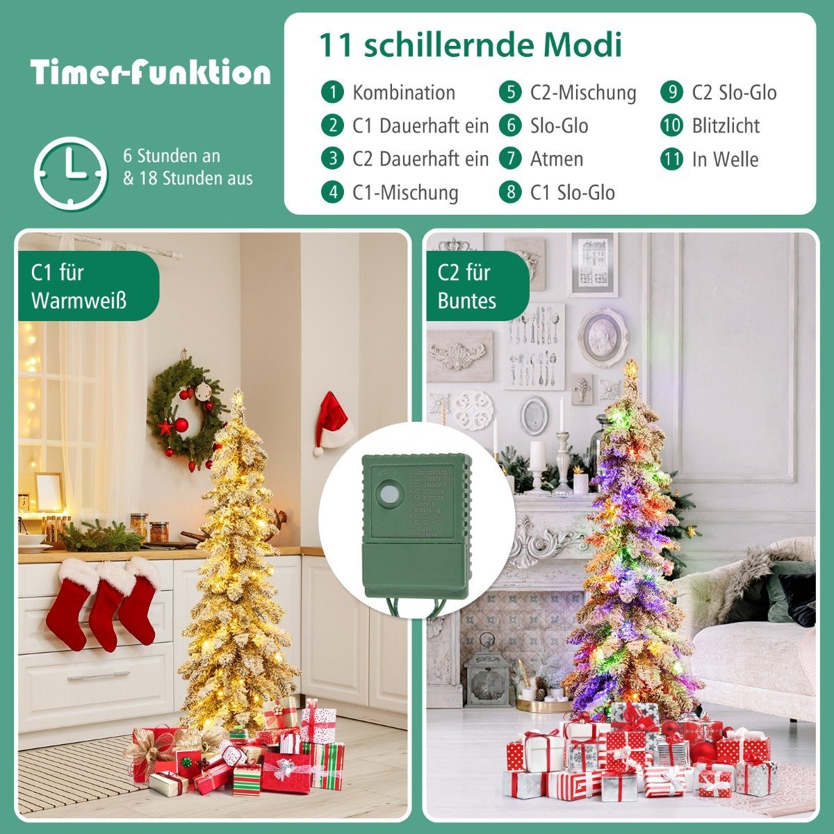 120cm Tall Artificial Christmas Tree with 225 PVC Branch Tips 100 LED Lights