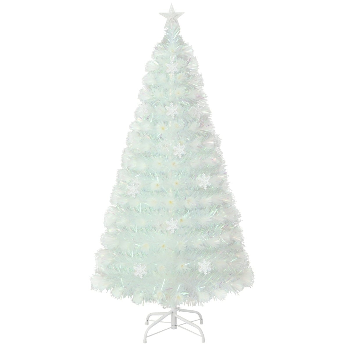 120 cm White Artificial Christmas Tree with LED Lights