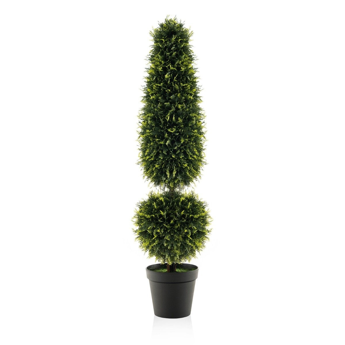 120 cm artificial plant artificial tree with pot potted boxwood topiary green