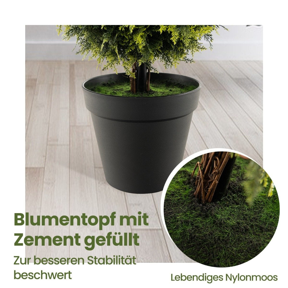 120 cm artificial plant artificial tree with pot potted boxwood topiary green