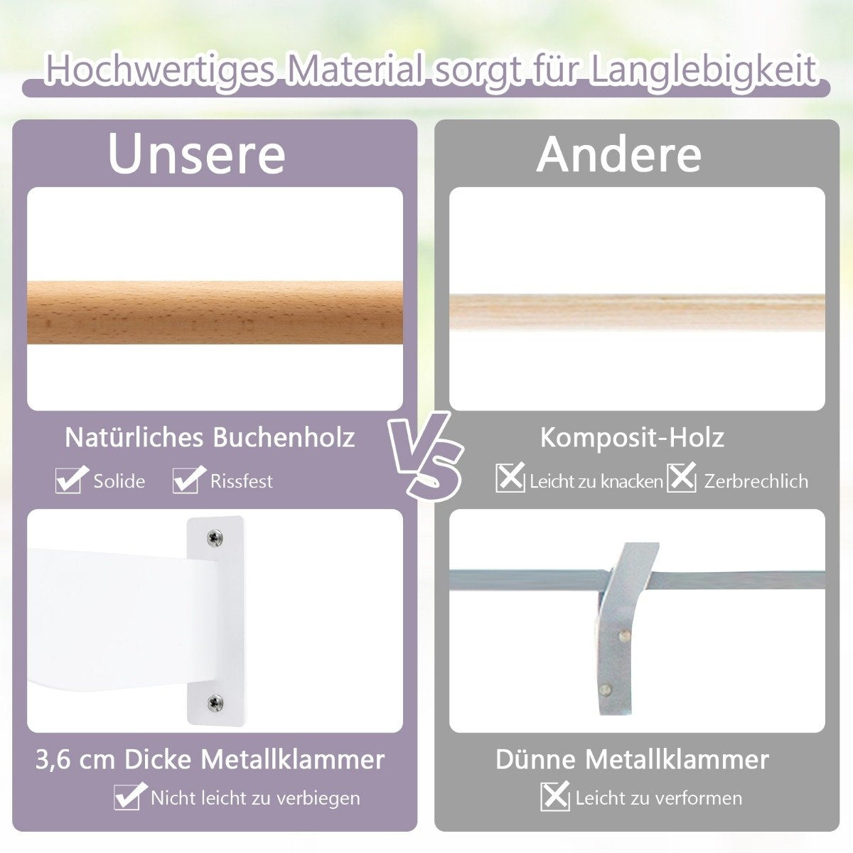 120 cm long wooden ballet bar including wall distance wall mounting dance bar natural