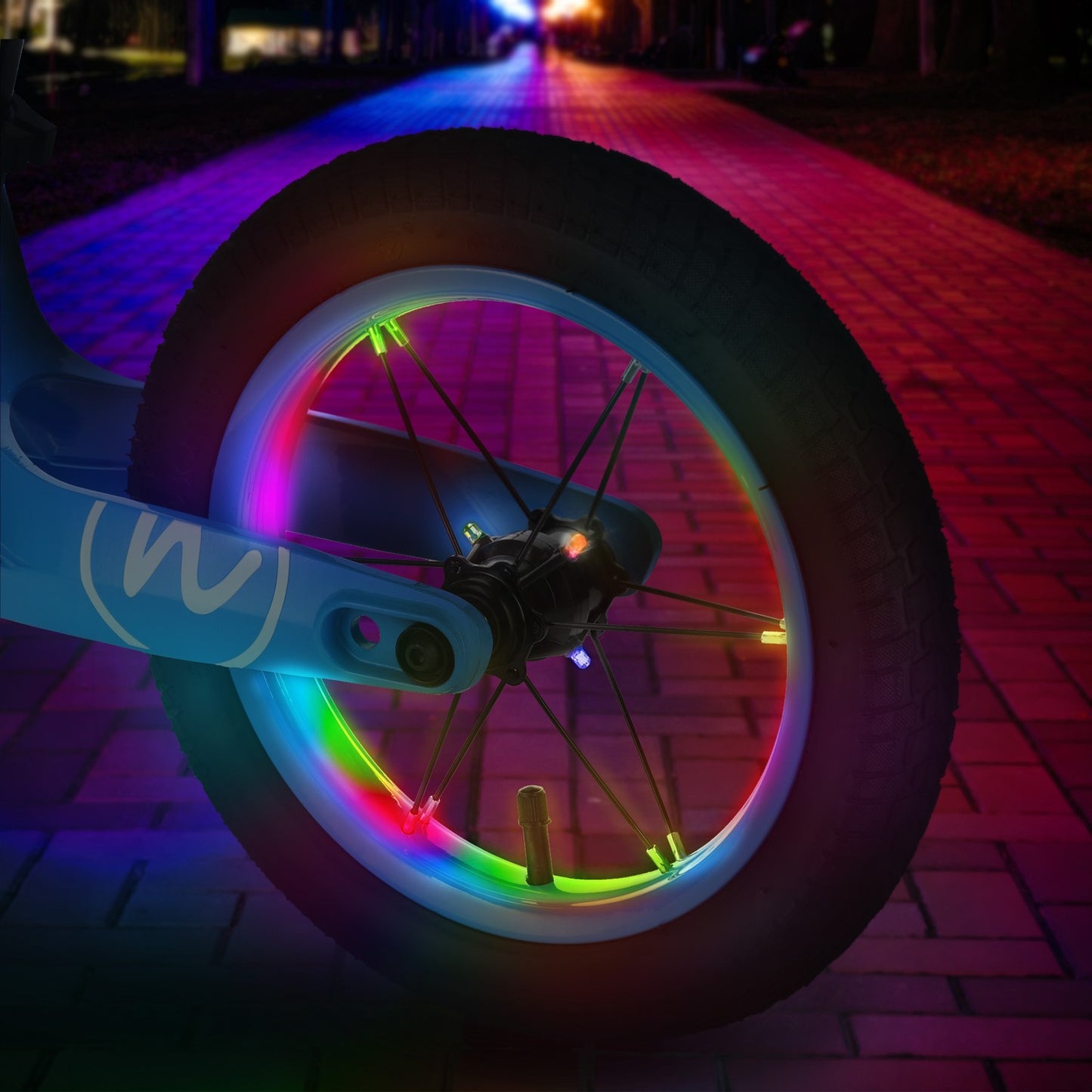 12"" Blue LED Balance Bike Wheel