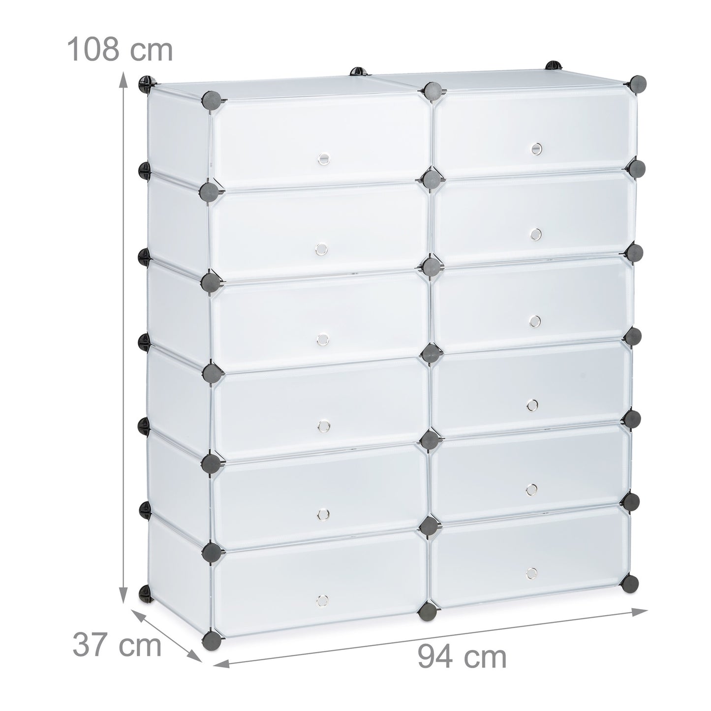 Shoe cabinet with 12 compartments