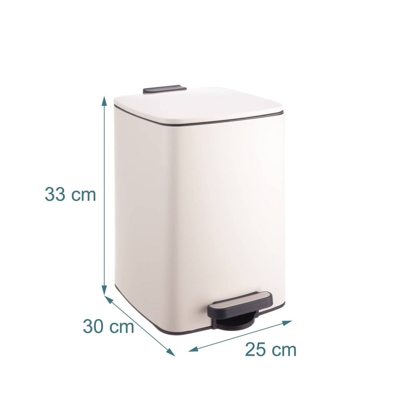 12L Kitchen Pedal Bin with Soft-Close Lid