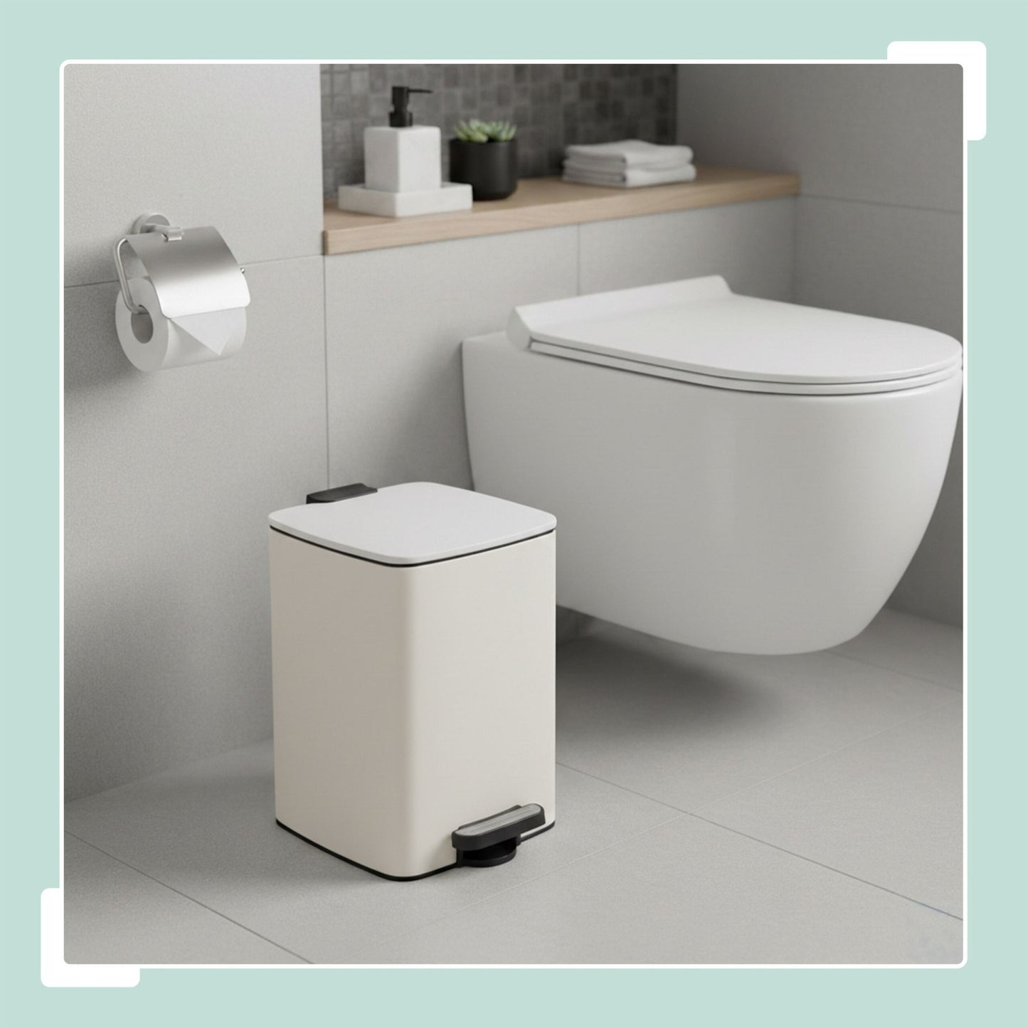 12L Kitchen Pedal Bin with Soft-Close Lid