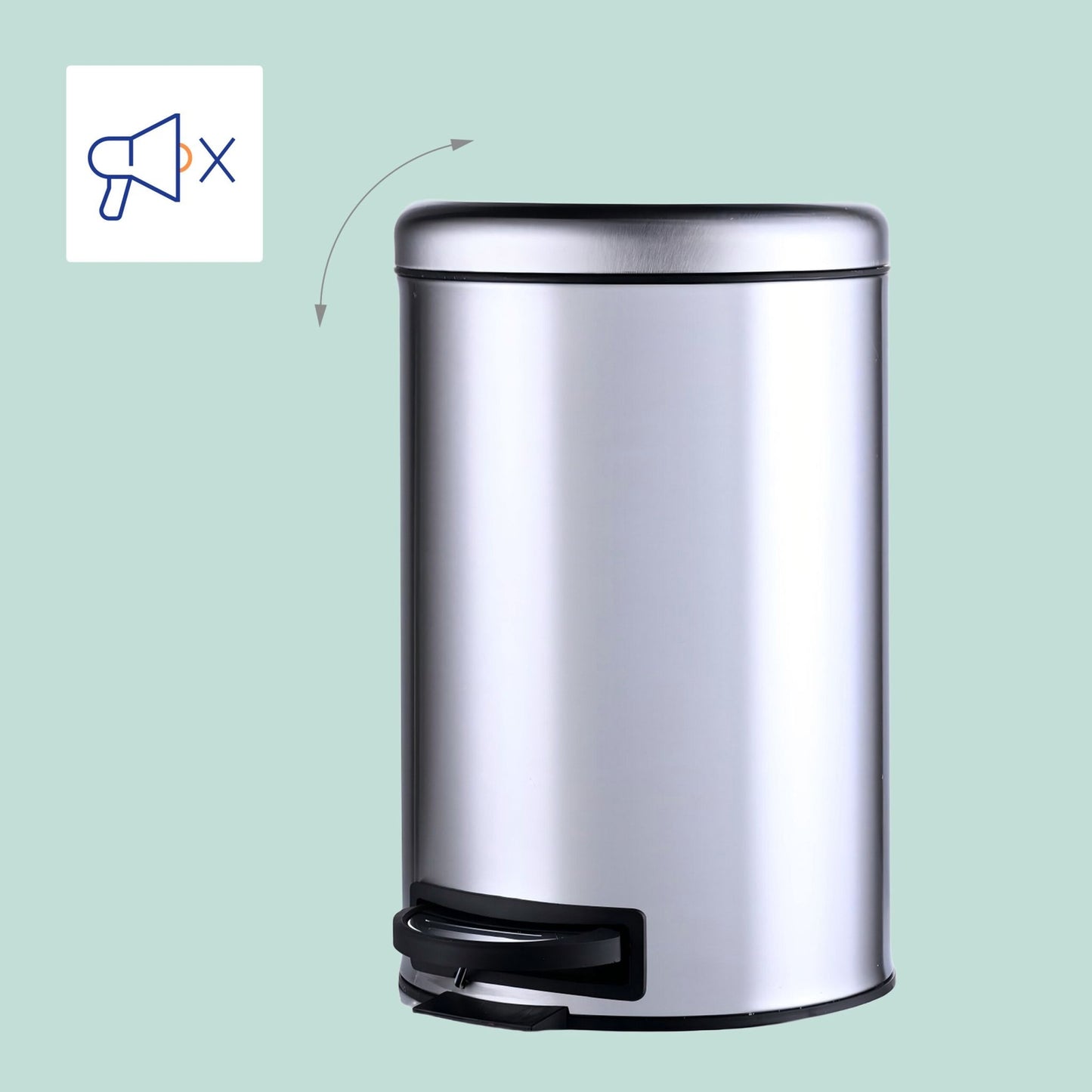 12L Step Bin with Inner Bucket – Soft-Close, Hands-Free