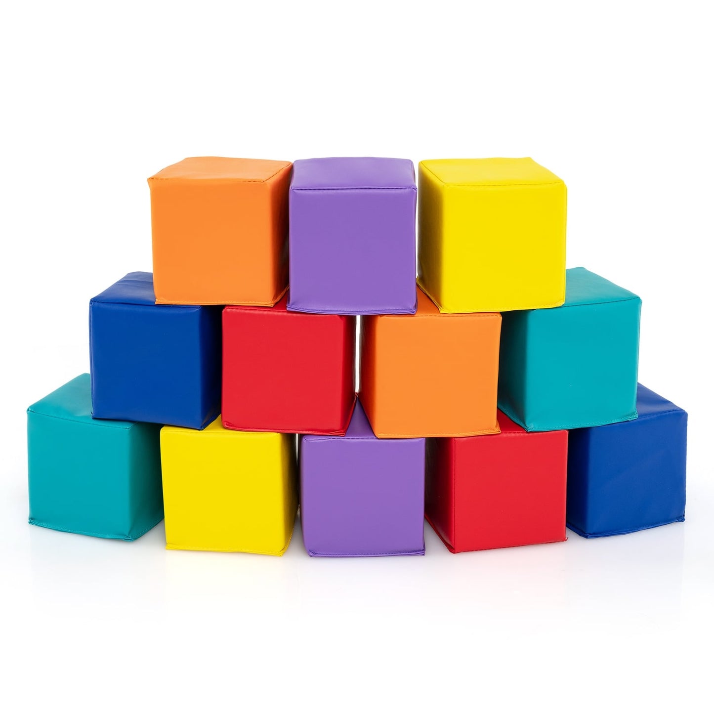 12-Piece Foam Building Blocks Set for Kids, Soft & Colorful