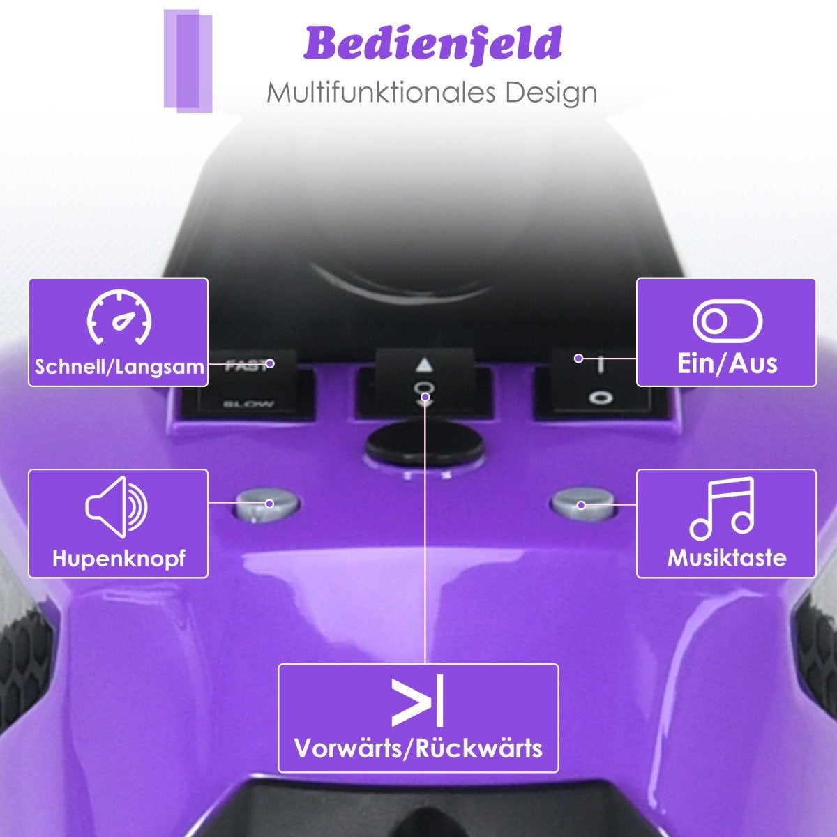 12V Kids Electric Quad with Music, Horn, LED Lights