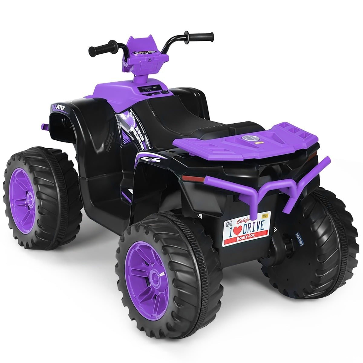 12V Kids Electric Quad with Music & Lights, Purple