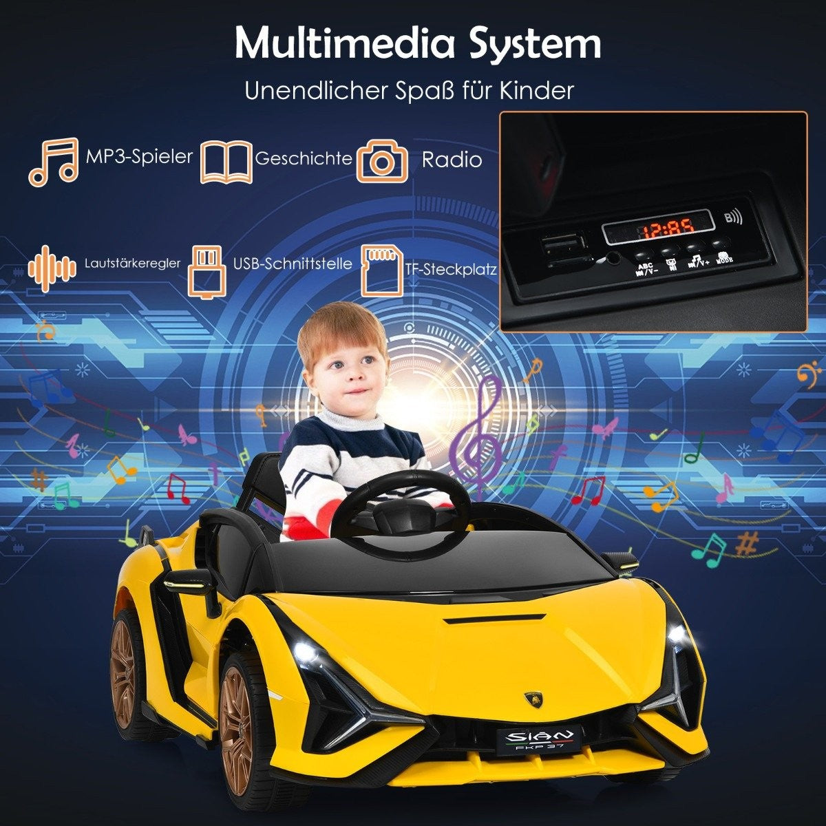 12V Kids Electric Ride-On Car with Remote Control
