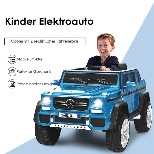 12 V Licensed Mercedes-Benz Maybach Battery Powered Jeep with Suspension 115 x 67 x 57 cm Blue