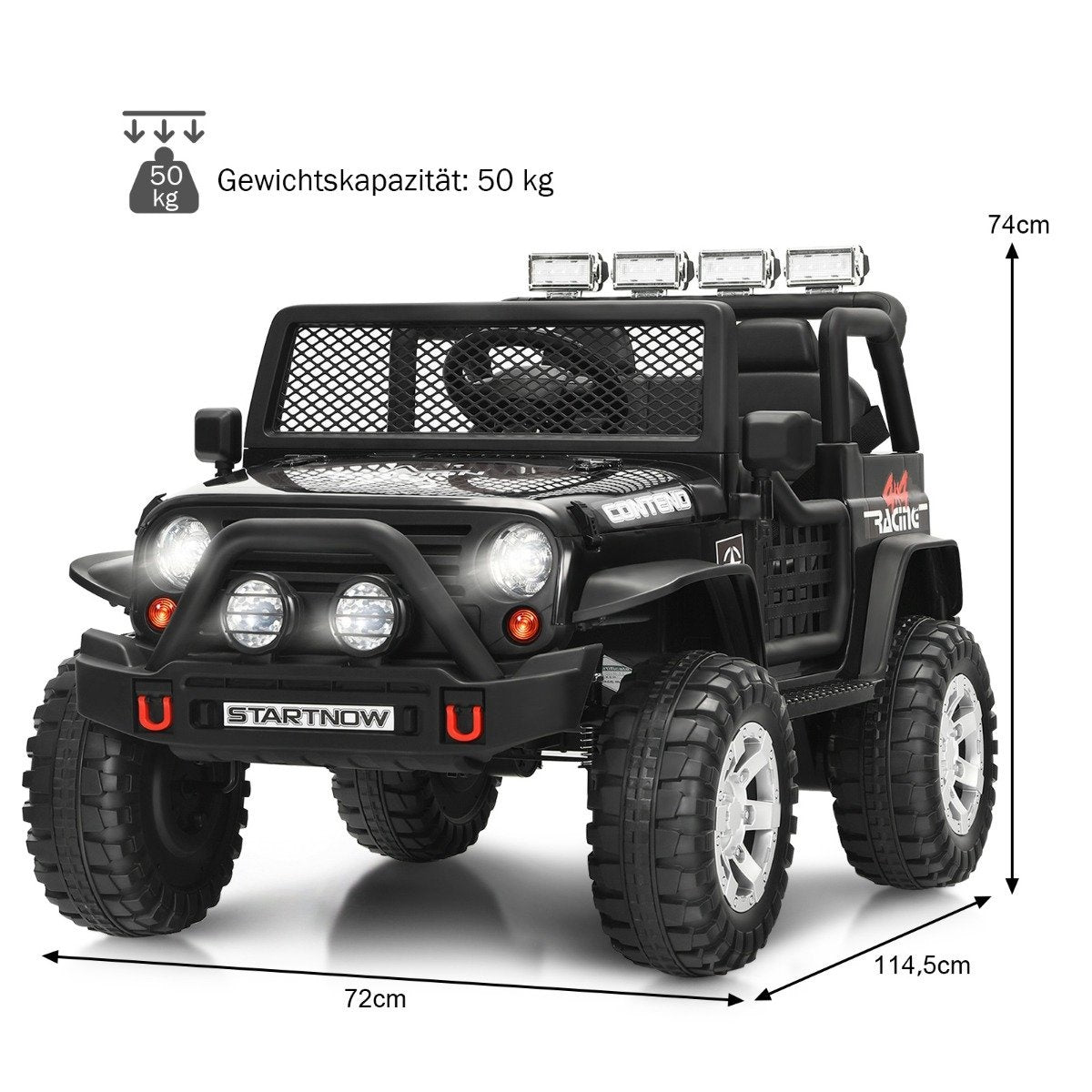 12V children's electric car with remote control &amp; Light &amp; Music Electric Children's Vehicle Black