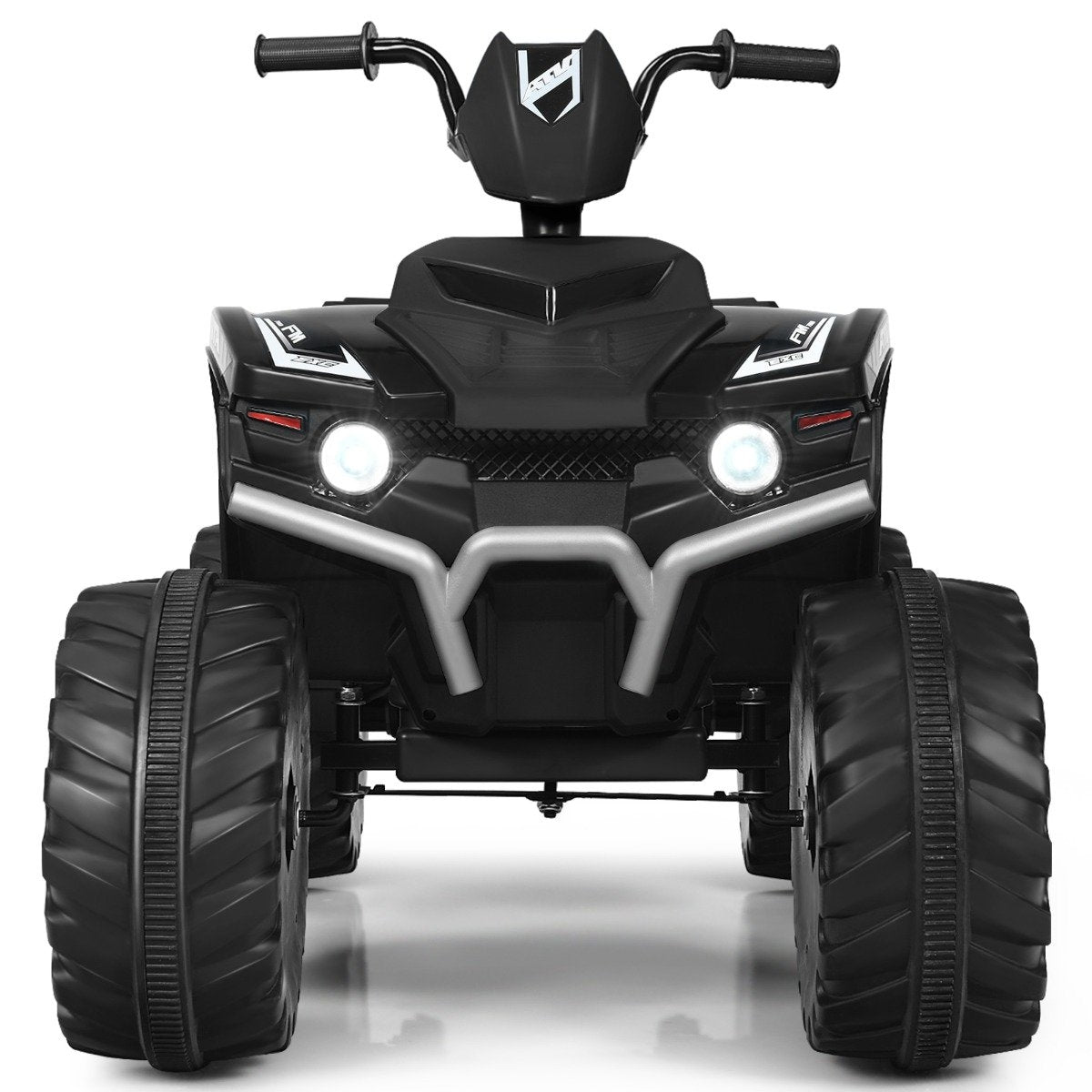12V electric children's quad with headlights, mini electric quad with music and horn, 4 wheels children's quad, 2.8-5 km/h for children aged 3 and over, black