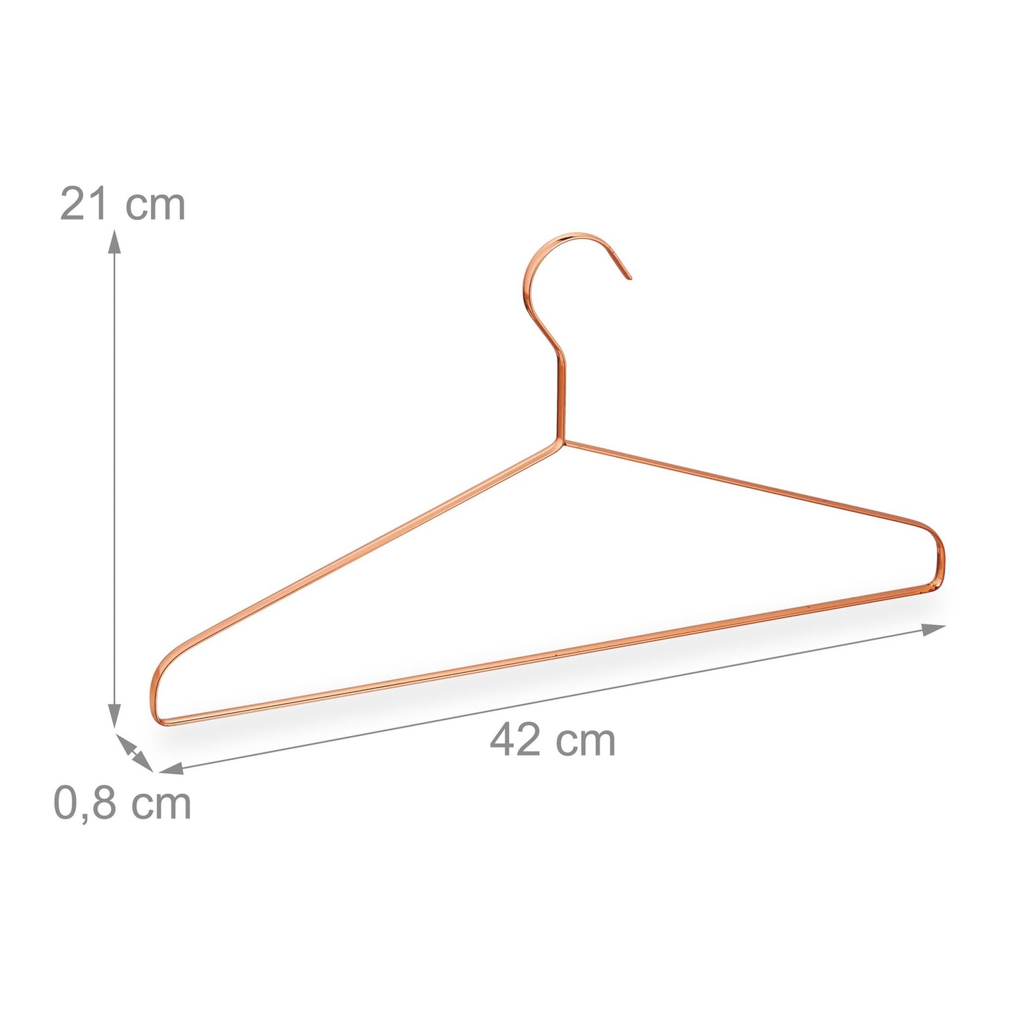 12 copper coat hangers