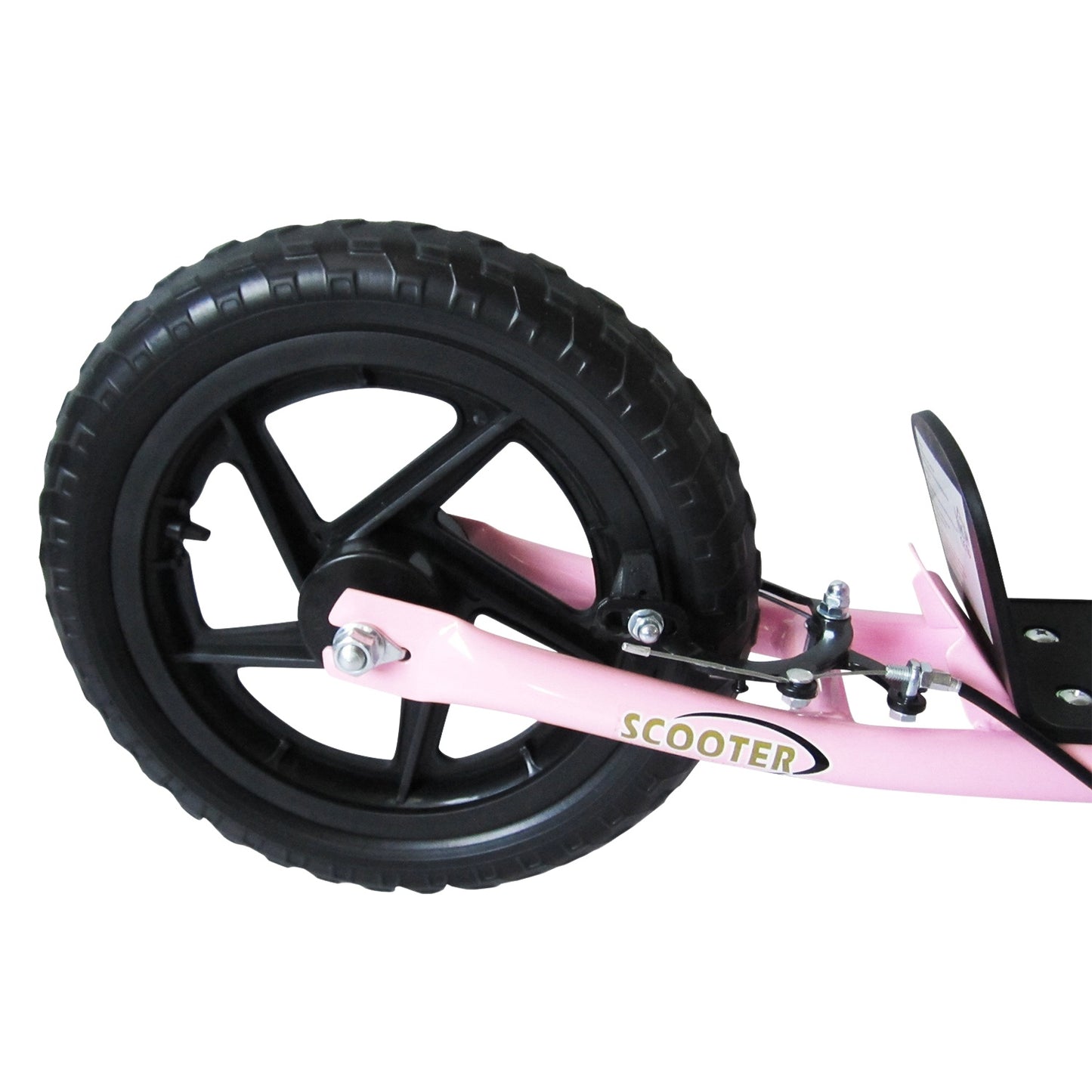 12-inch scooter for children with rear brake, pink