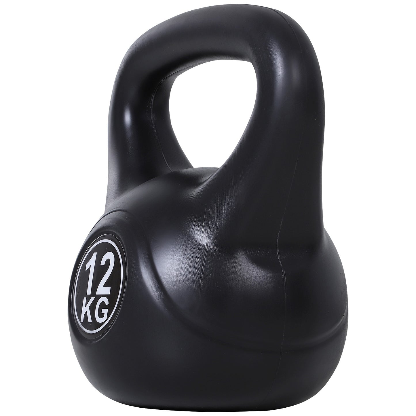 12 kg Sand-Filled Kettlebell, Black, Plastic, Beginner-Friendly