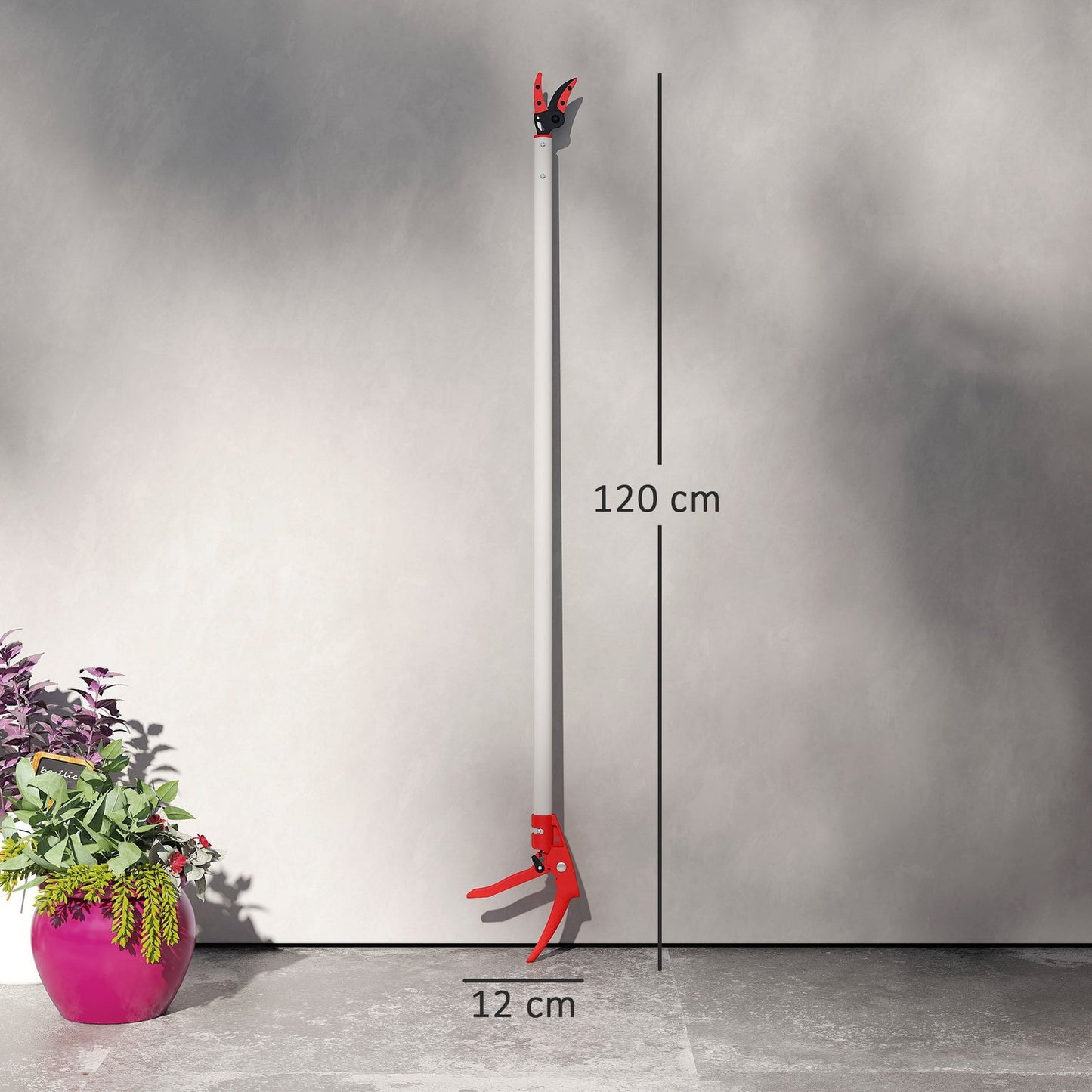 Tree Pruner, 120 cm Long, Aluminum Handle, Red