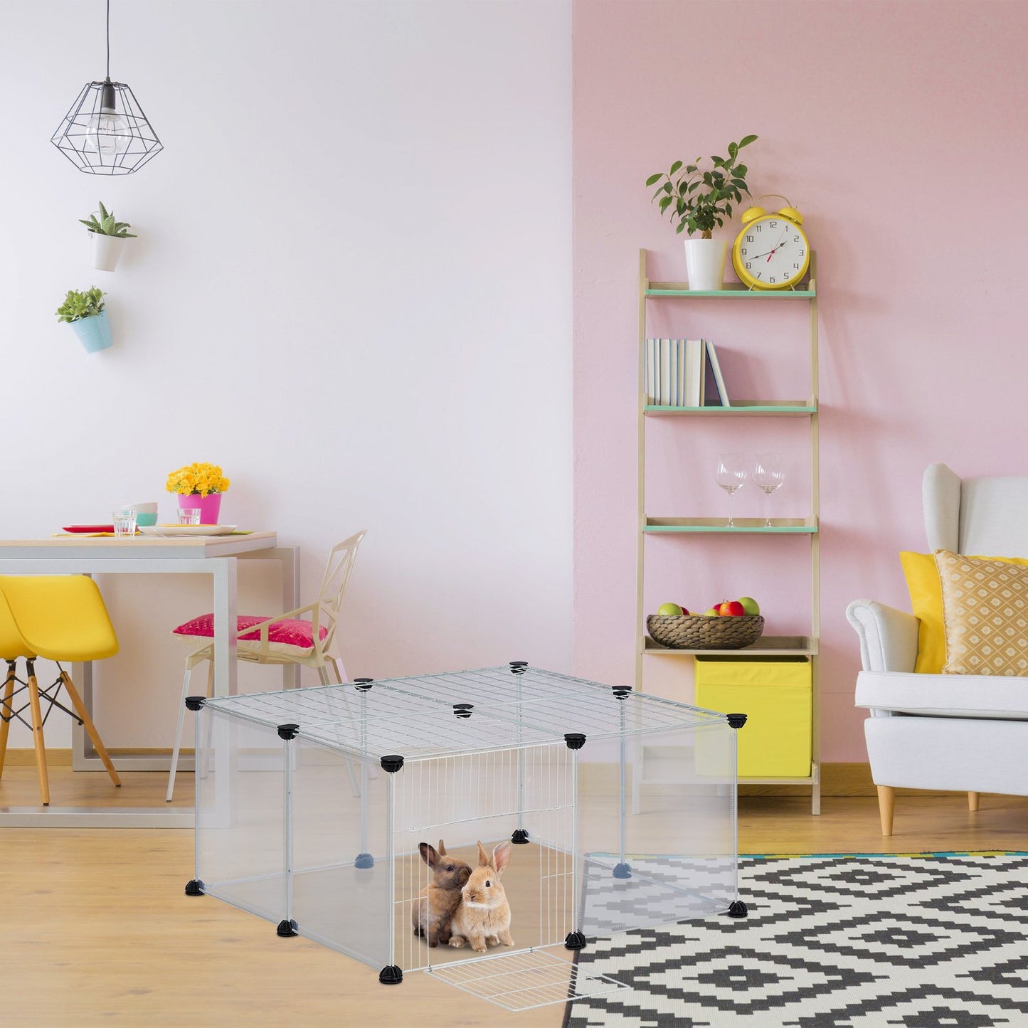 12-piece freestanding cabinet Transparent