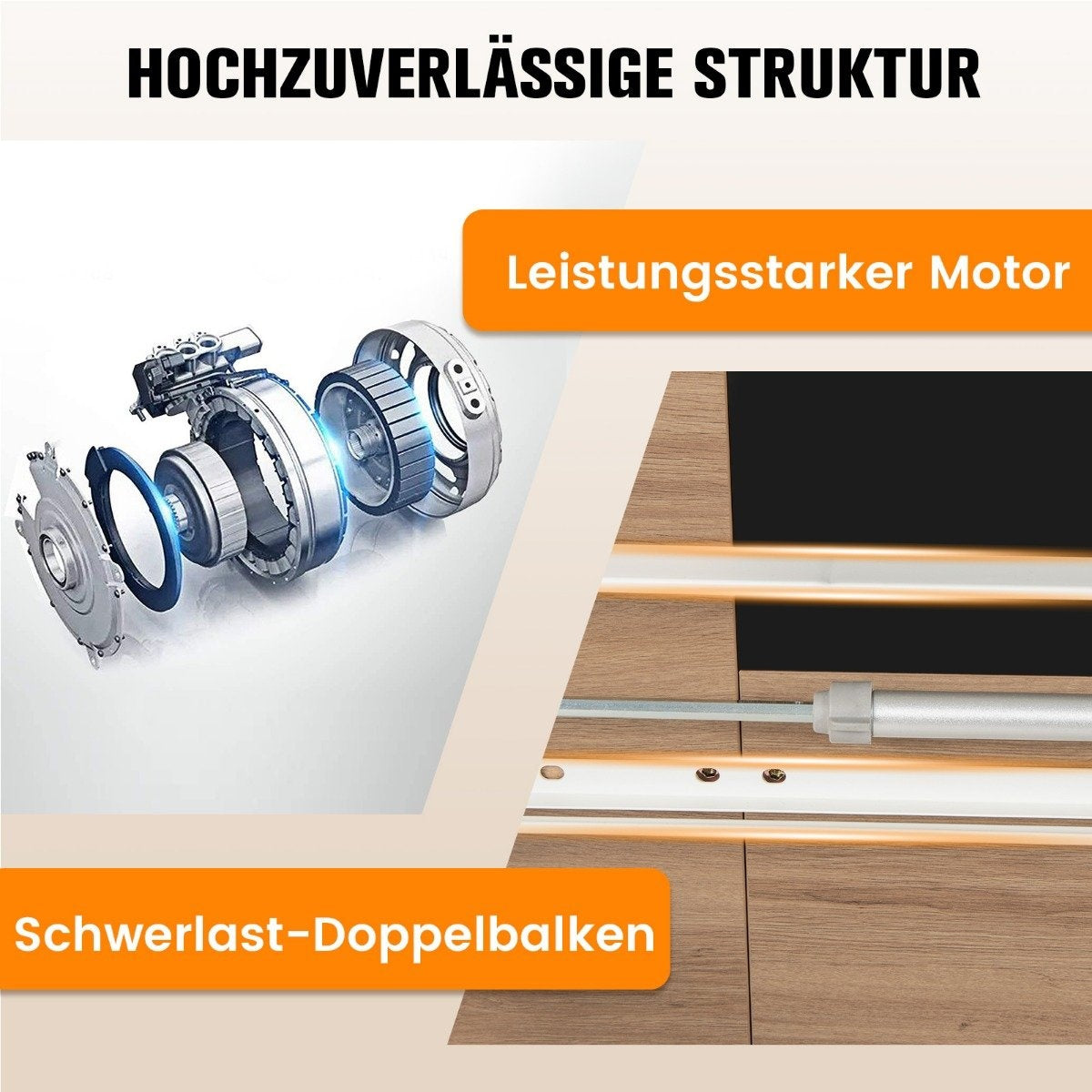 140 x 70 cm Electric Height Adjustable Desk Natural