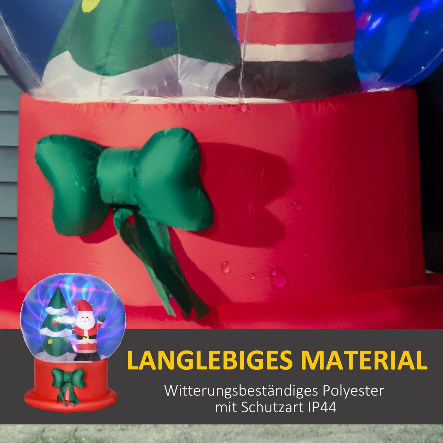 Inflatable Christmas decoration, 150 cm, Santa & tree, LED 정립