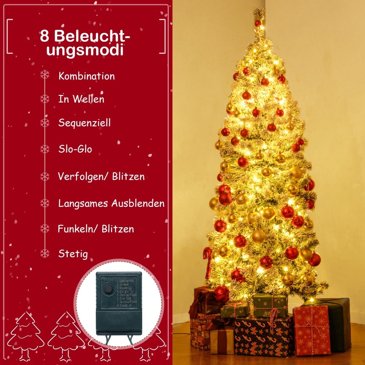 150 cm Artificial Christmas Tree with LED Lights
