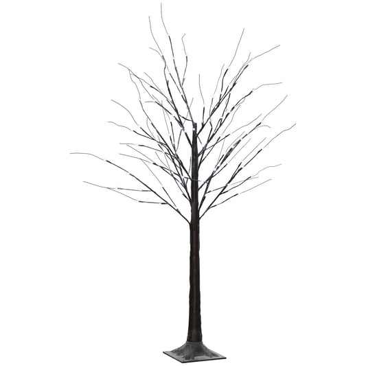 Artificial birch, 150 cm - LED light & snow