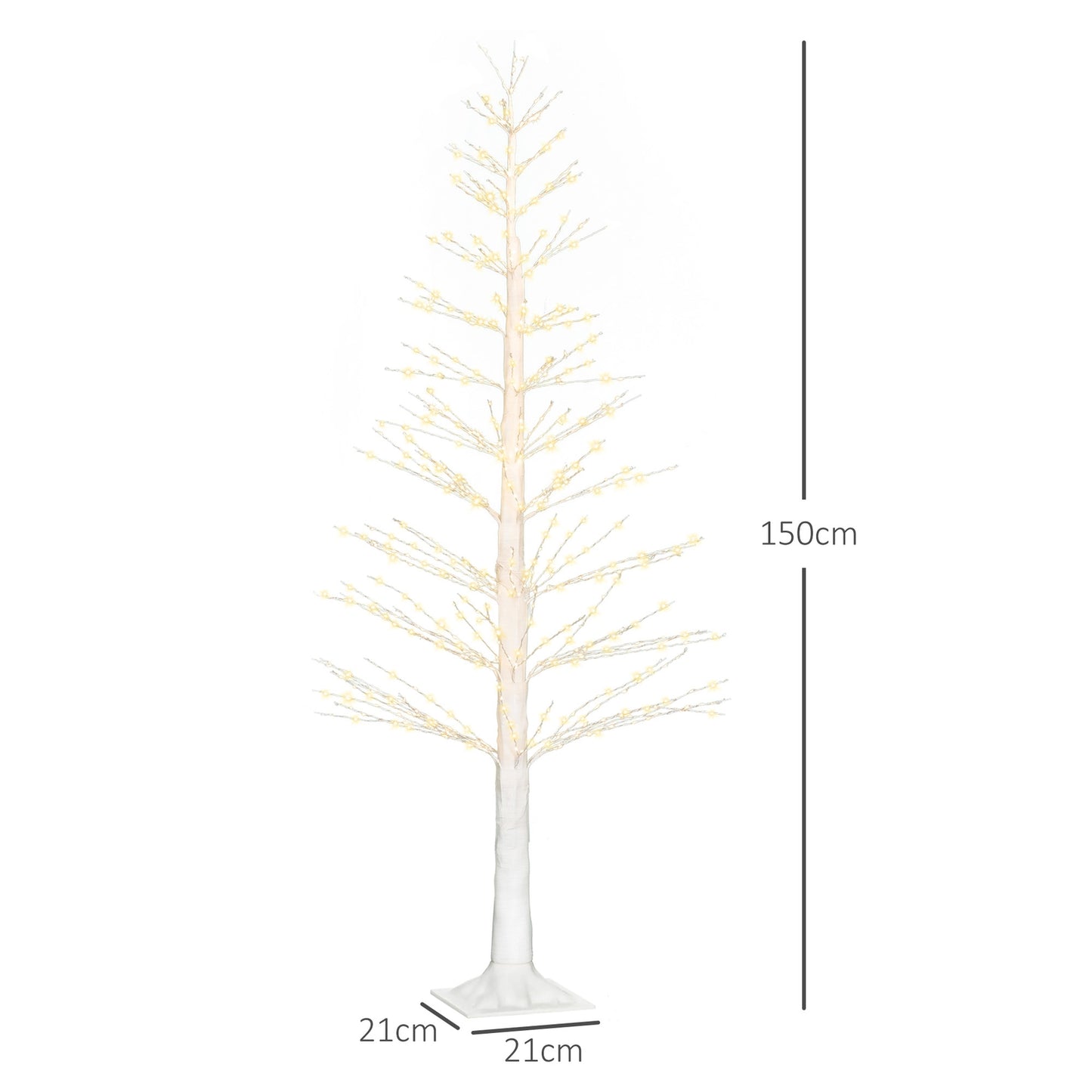 150 cm artificial Christmas tree, 600 LED lights, indoor/outdoor
