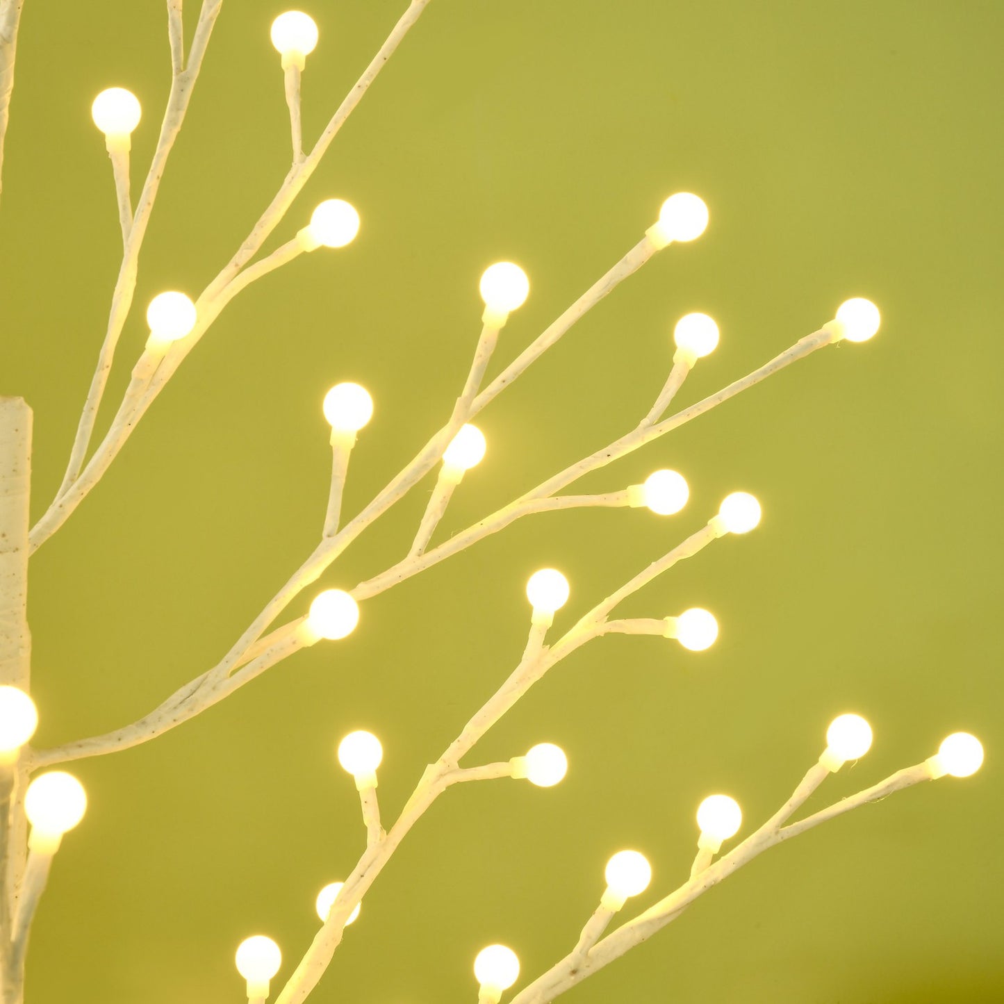150 cm Birch LED tree, 120 warm white lights, 3 brightness levels