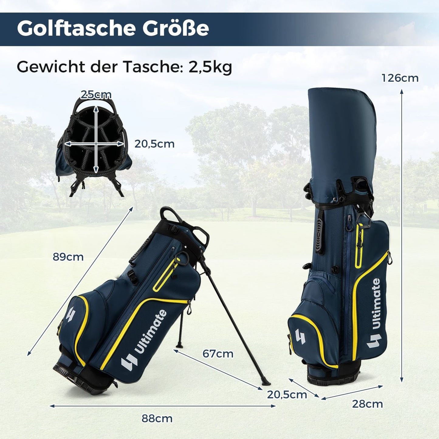 15-Piece Men's Golf Club Set with Bag and Rain Cover