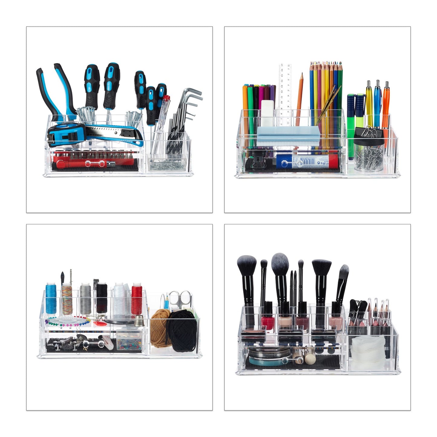 16-Compartment Make-Up Organiser
