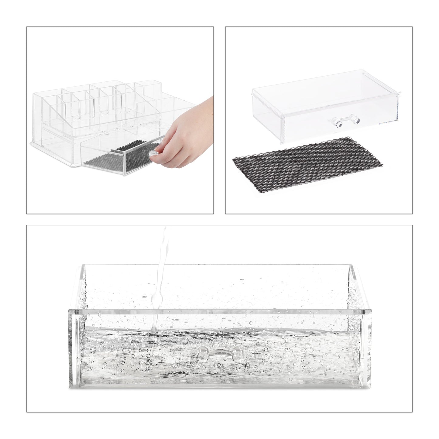 16-Compartment Make-Up Organiser