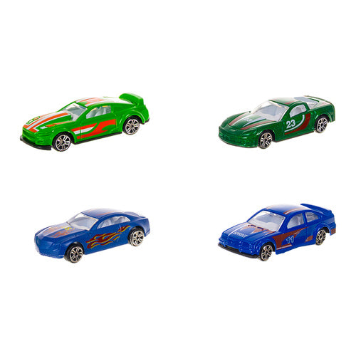 16-Piece Colorful Metal Spring Cars Set for Kids