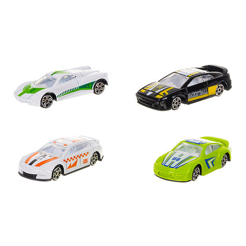 16-Piece Colorful Metal Spring Cars Set for Kids