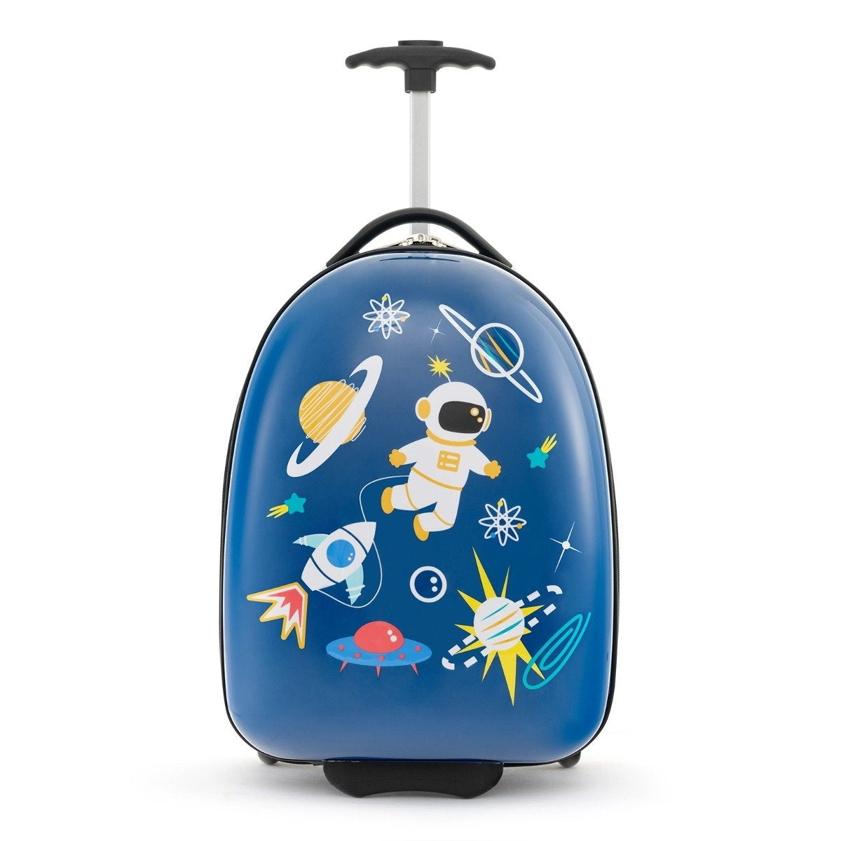 16" children's suitcase with 2-stage telescopic handle children's trolley children's hand luggage astronauts