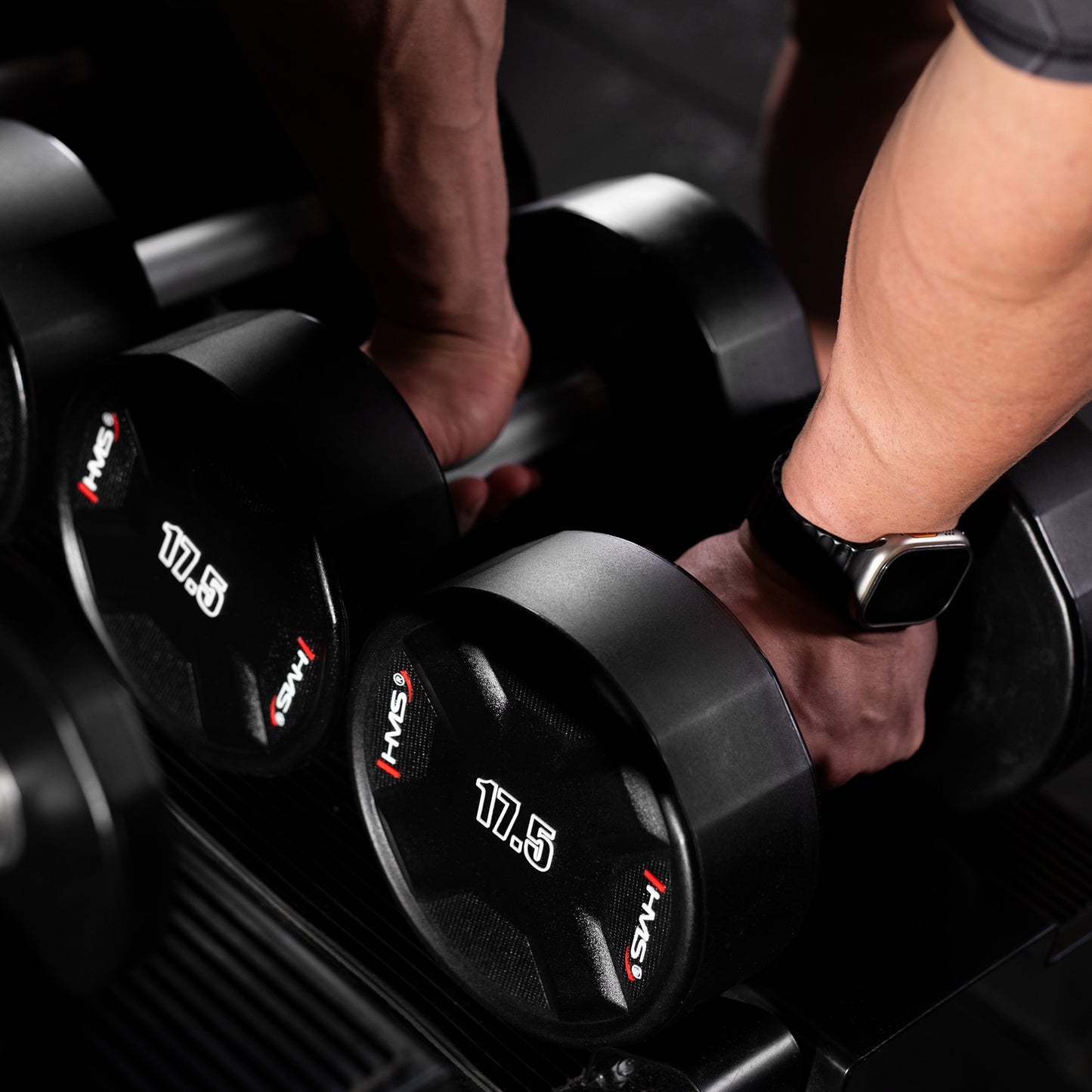 17.5 KG Polyurethane Dumbbell – Durable Fitness Equipment