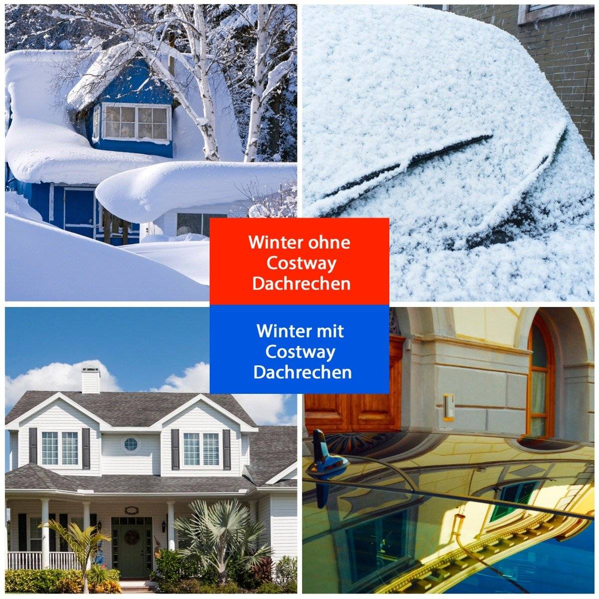 180-661cm Roof Rake Aluminum Snow Remover with Adjustable Handle Snow Shovel