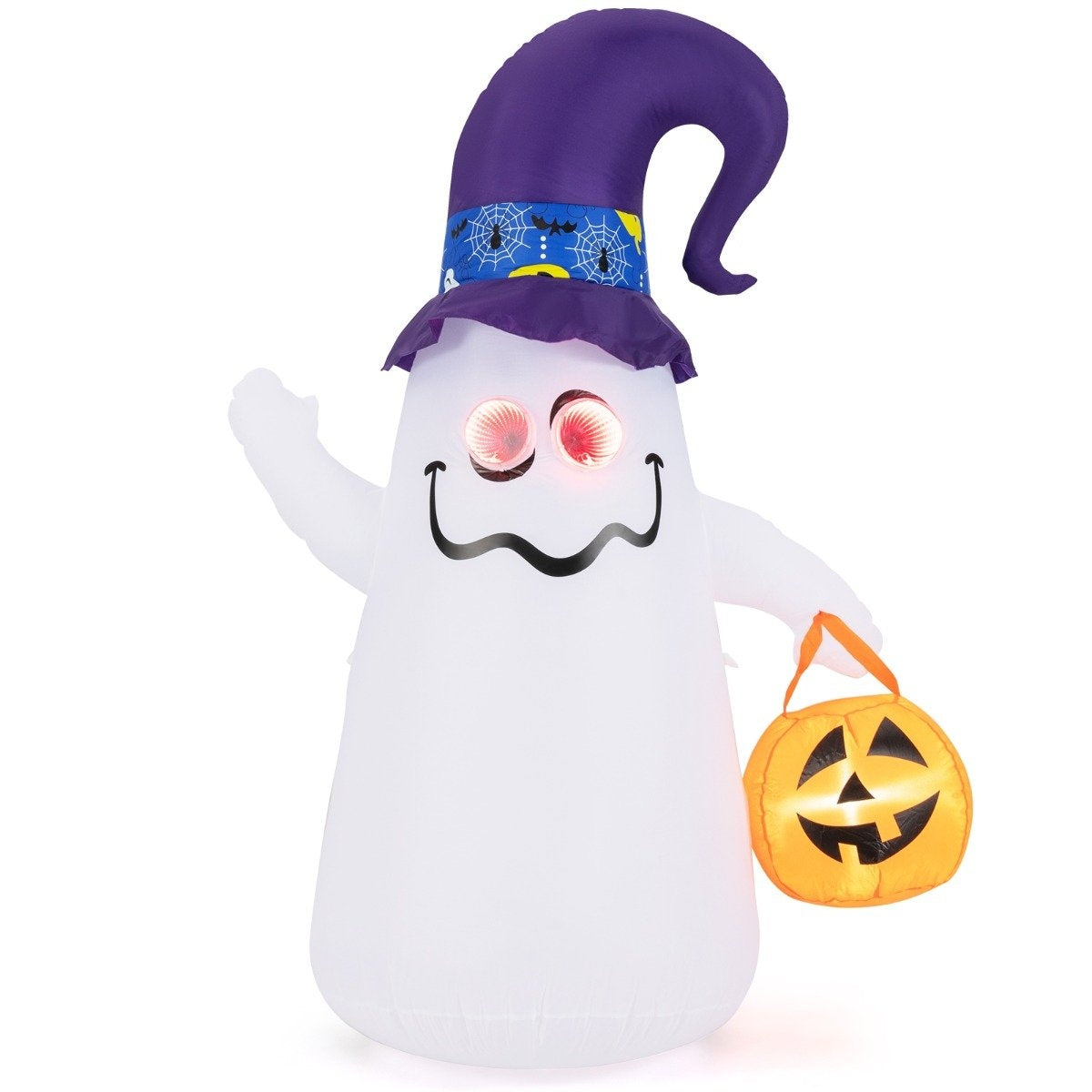 180CM LED Inflatable Halloween Ghost with Pumpkin Outdoor Terrible Decoration Ghost Halloween Decoration