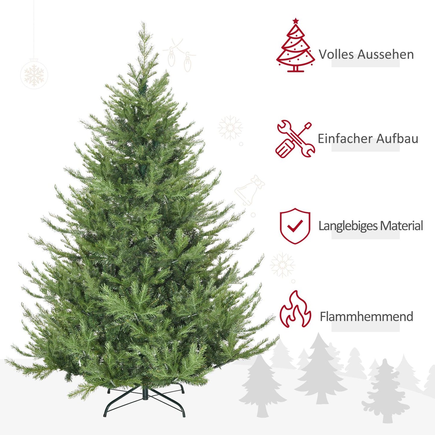 180 cm lifelike artificial spruce, dense 1942 tips