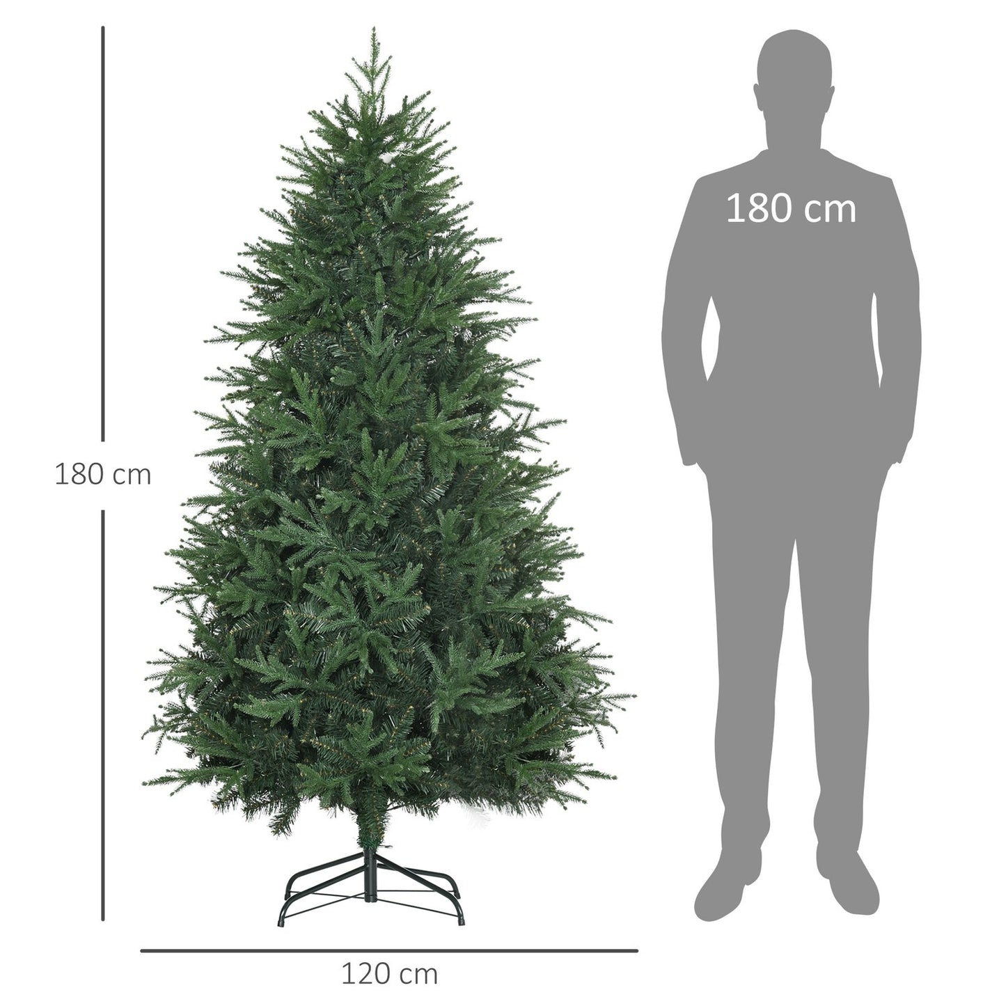 180 Cm Artificial fir Christmas tree, realistic & true to life