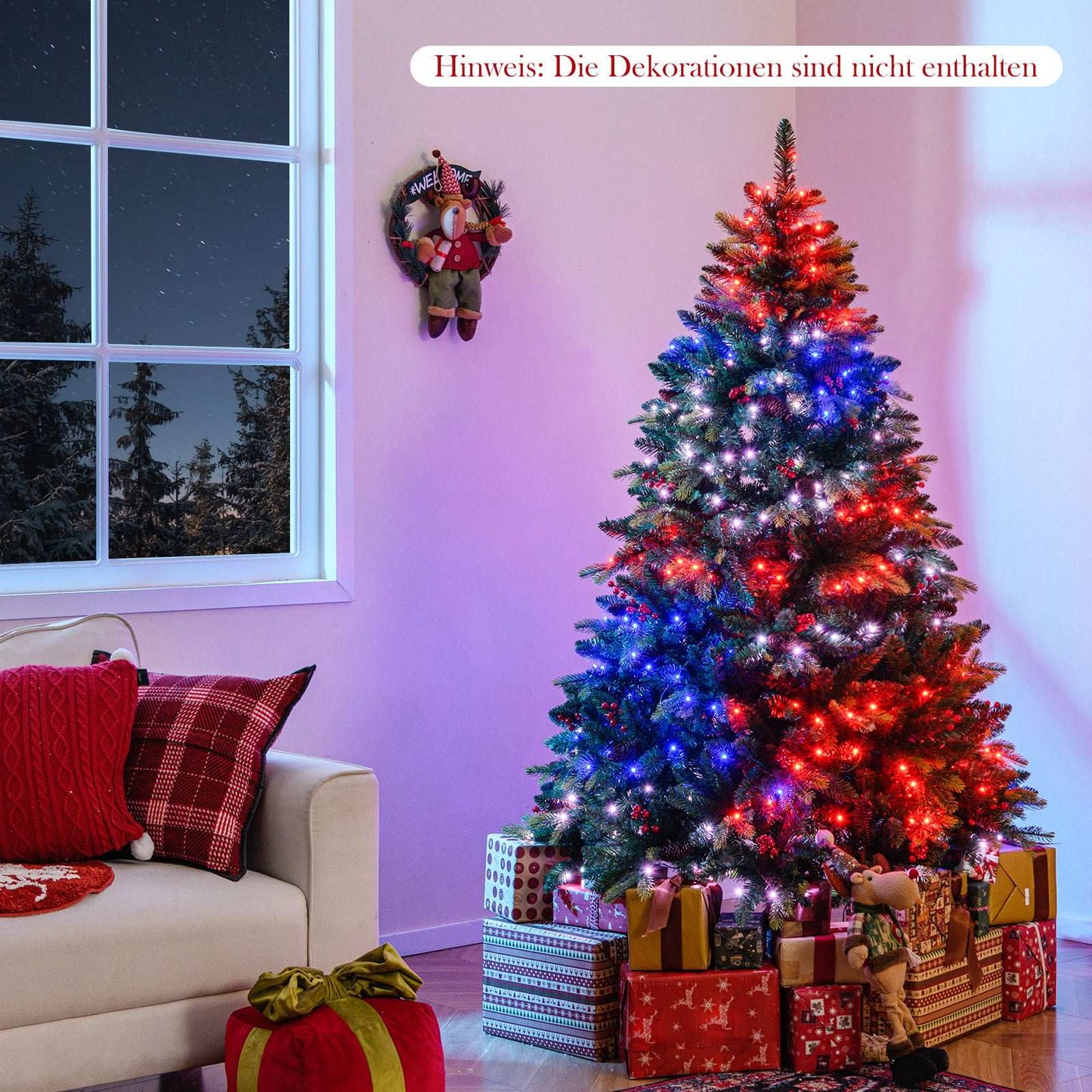 180cm Artificial Christmas Tree with 370 RGB Lights