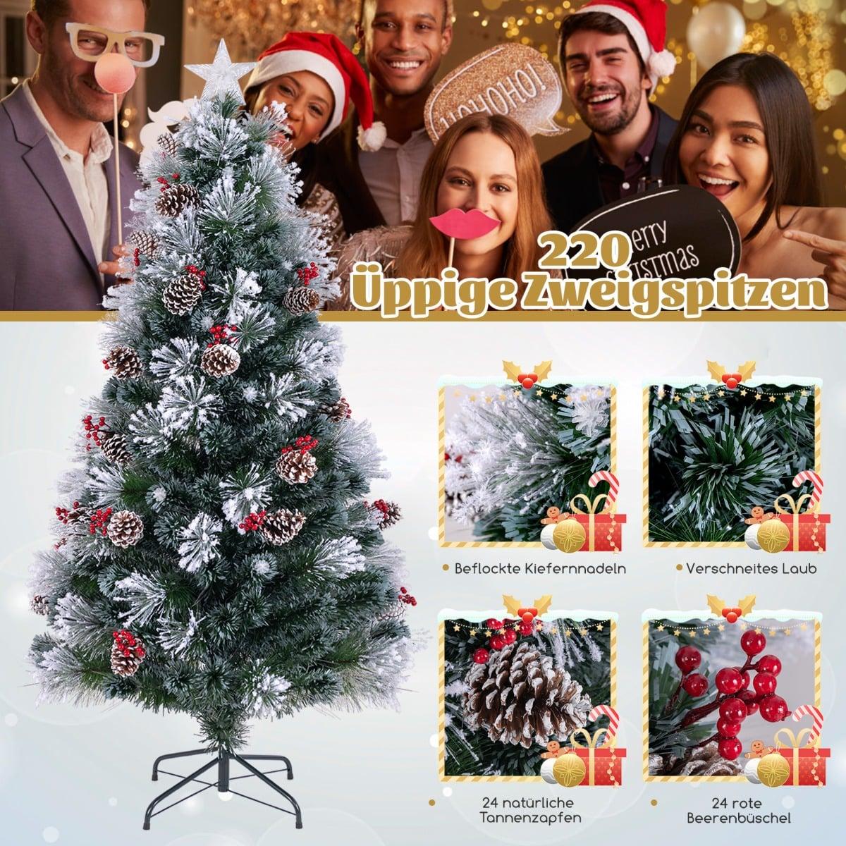 180 cm Artificial Christmas Tree with Lights & Snow