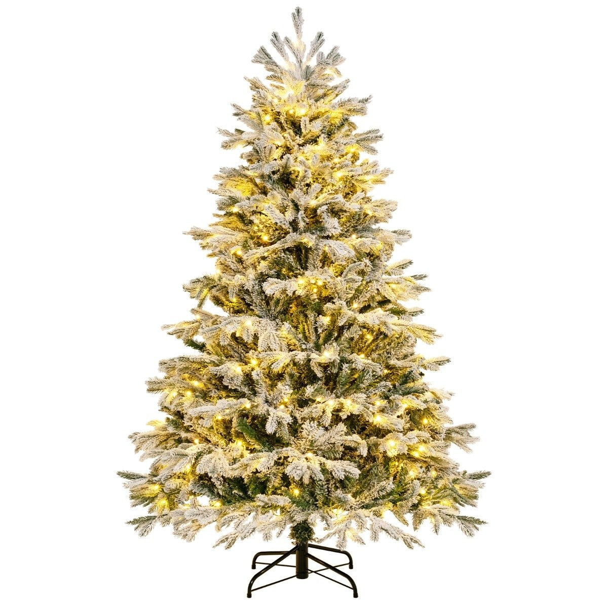 180 cm Artificial Christmas Tree with Snow & 350 LED Lights