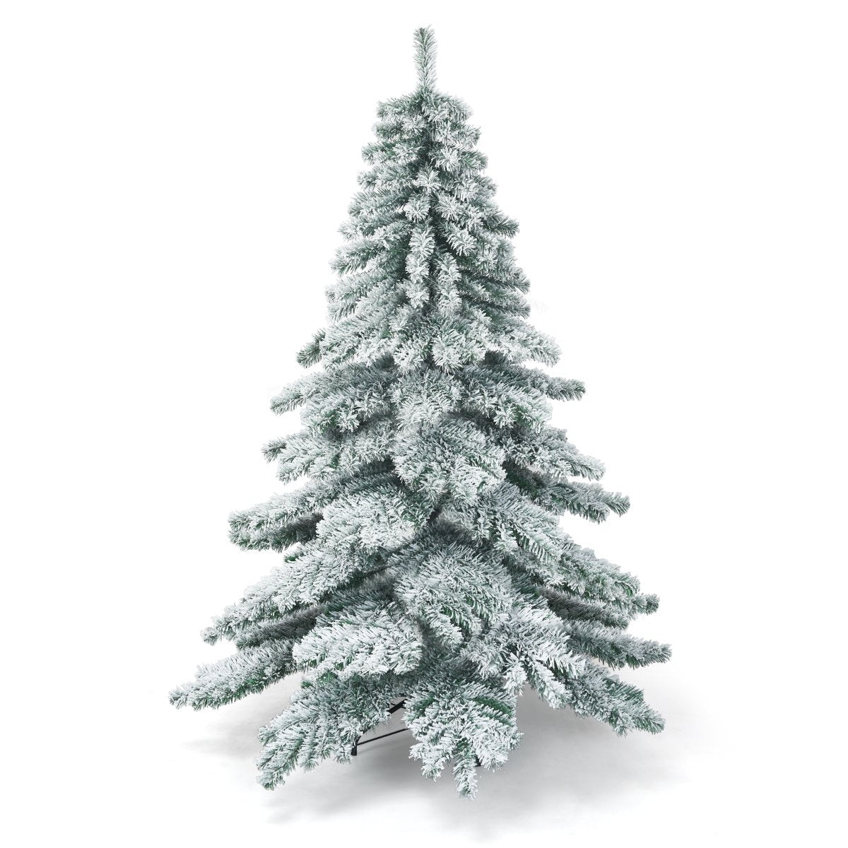 180cm Artificial Christmas Tree with Snowflakes Christmas Tree PVC Tips Green + White