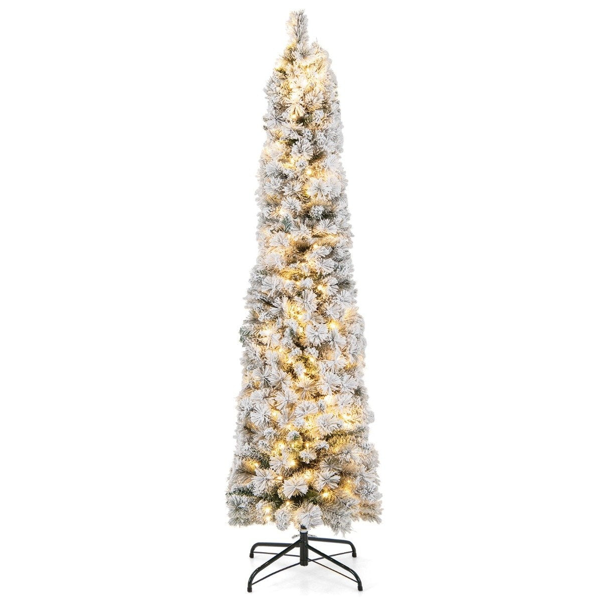 180 cm Christmas tree Snow covered Christmas tree with 150 warm white lights