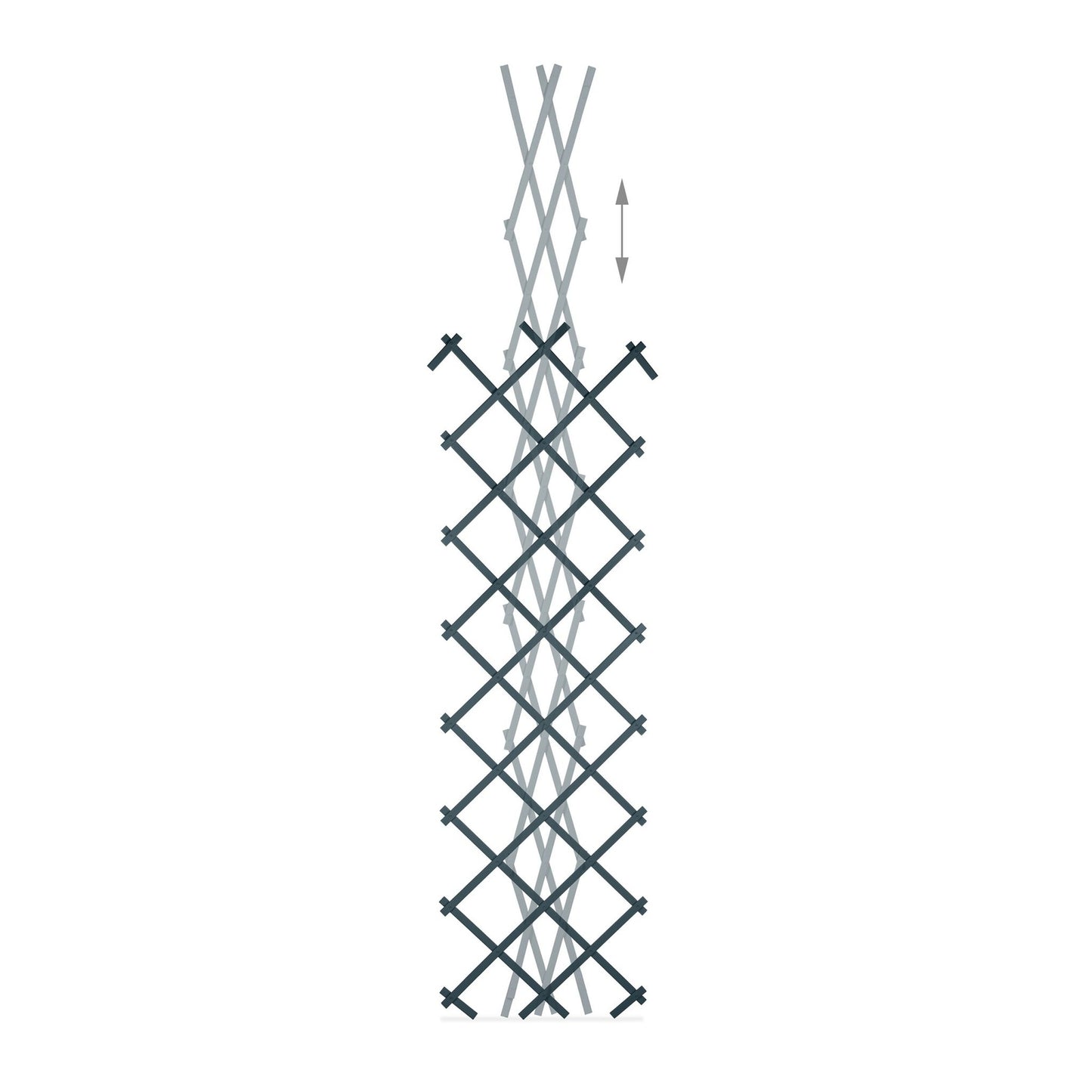 180 cm Extendable Trellis Set of 3 Grey